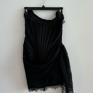 HEIRESS corset black mini dress size SMALL